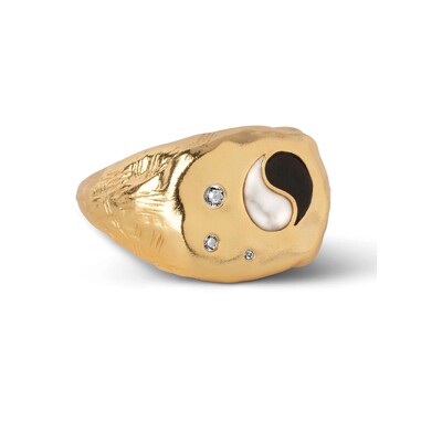 Chunky Yin Yang Ring - Gold