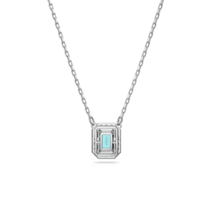 Swarovski Millenia Necklace Octagon Cut Blue Rhodium Plated 5640289