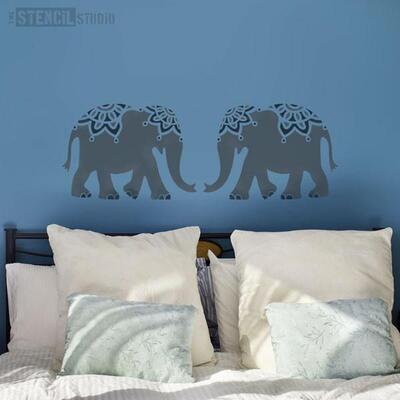Indian Elephant Stencil - L - A x B  46.6 x 33.2cm (18.3 x 13.1 inches)