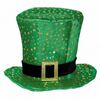 Green & Gold Leprechaun Buckle Top Hat St Patrick’s Fancy Dress - SIX HATS