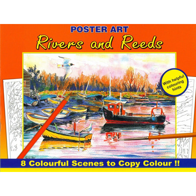 Adult Standard Advanced Colouring In Books – Scenes To Colour - River & Reeds