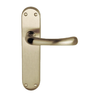 Excel Clara Satin Nickel Door Handles - 490 (sold in pairs) LOCK (WITH KEYHOLE)