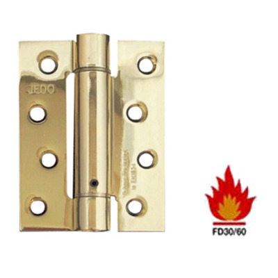 Frelan Hardware 4 Inch Door Closer Set Spring Hinge, Polished Brass - J9800EB (sold in packs of 3) POLISHED BRASS