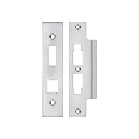 Zoo Hardware Face Plate And Strike Plate Accessory Pack For Horizontal Lock, Satin Chrome - ZLAP16BSC SATIN CHROME