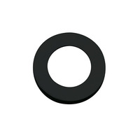 Zoo Hardware Spare Round Screw On Rose Pack (For ZPZ Handles), Oscuro Matt Black - ZPZSR-OMB OSCURO MATT BLACK