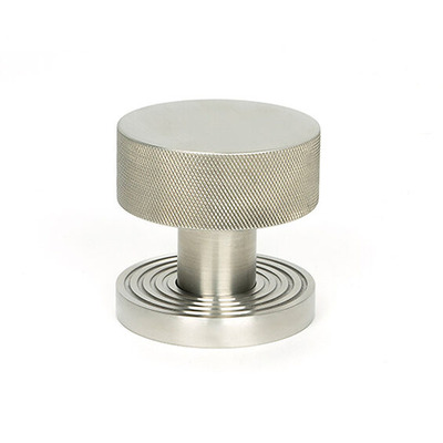 From The Anvil Brompton Beehive Rose Mortice/Rim Knob Set, Satin Marine Stainless Steel - 46812 (sold in pairs) SATIN MARINE STAINLESS STEEL - BEEHIVE ROSE