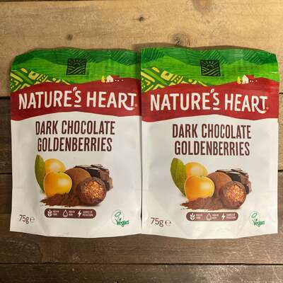 3x Nature’s Heart Dark Chocolate Goldenberries Bags (3x75g)