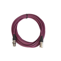 Balanced Mic Lead XLR Male to XLR Female - 10m Purple