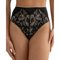 Pour Moi Atelier Lace High Waist Deep Brief - Black/Cosmetic - 2XL - 18