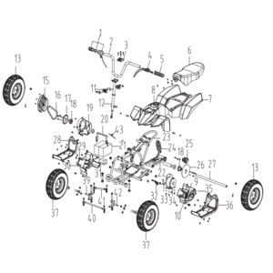 Funbikes Bambino 24v 250w Mini Quad Rear Axle