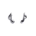Click to view product details and reviews for Music Note Stud Earrings In Silver Default Title.
