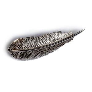 Bird Feather Brooch In Silver Default Title