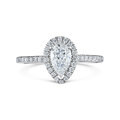 Click to view product details and reviews for Pear Cut Diamond Halo Ring 085cts.