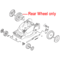 Click to view product details and reviews for Mountfield Princess 34 Rear Wheel 322686107 0.