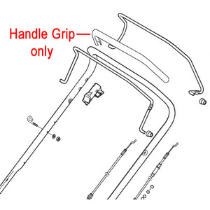 Mountfield Lawnmower Handle Grip Black 122291050 0