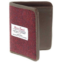 Glen Appin Lewis Harris Tweed Card Holder - Russet