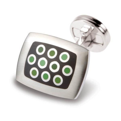 Green Tonal Spot Cufflinks - 1+