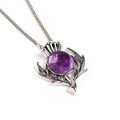 Click to view product details and reviews for Scottish Thistle Necklace In Silver And Amethyst 16 42cm.
