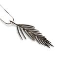 Click to view product details and reviews for Areca Palm Leaf Necklace In Silver 16 42cm.