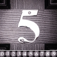 Chrome House Door Number 10cm - 8
