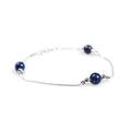 Click to view product details and reviews for Bead Bracelet In Silver And Lapis Lazuli Default Title.