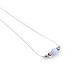 Click to view product details and reviews for Delicate Single Stone Necklace In Silver And Blue Lace Agate Default Title.