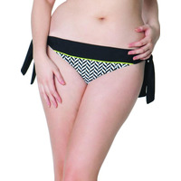 Curvy Kate Hypnotic Tie Side Brief Monochrome