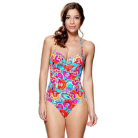 Lepel Fiesta Moulded Swimsuit Red Print