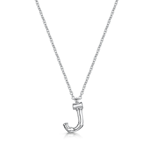 Rox Bamboo Sterling Silver Letter J Pendant