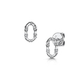 Click to view product details and reviews for Rox Cane Silver Mini Oval Stud Earrings.