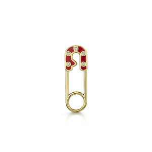Rox Lox Diamond Red Enamel Pin Charm