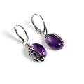 Click to view product details and reviews for Amethyst Oval Earrings In Silver Default Title.