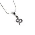 Click to view product details and reviews for Miniature Silver Snake Necklace 16 42cm.