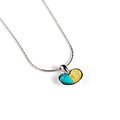 Click to view product details and reviews for Heart Necklace In Silver Turquoise And Yellow Amber 16 42cm.