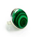 Click to view product details and reviews for African Malachite Adjustable Statement Ring Natural Designer Gemstone Default Title.