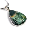 Click to view product details and reviews for Larsonite Gary Green Jasper Necklace Natural Designer Gemstone 16 42cm.