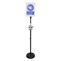 Hand Sanitiser Station with Heavy Duty Cast Base, Sign & 500ml Alcohol Gel