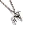 Click to view product details and reviews for Large Greyhound Whippet Dog Necklace In Silver 16 42cm.