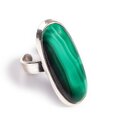 Click to view product details and reviews for Russian Malachite Adjustable Statement Ring Natural Designer Gemstone Default Title.