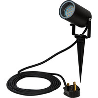 Lighting Onyx Water Resistant 230V 4W LED Outdoor Spotlight With Ground Spike And 3m Mains Cable