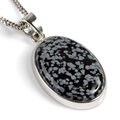 Click to view product details and reviews for Natural Snowflake Obsidian Necklace Natural Designer Gemstone 16 42cm.