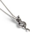 Click to view product details and reviews for Cobra Snake Necklace In Silver 16 42cm.