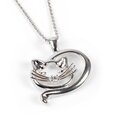Click to view product details and reviews for Sleeping Cat Necklace In Silver Cubic Zirconia 18 455cm.