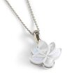 Click to view product details and reviews for Lotus Flower Necklace In Silver And Mother Of Pearl 16 40cm.