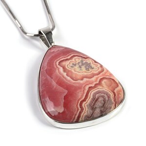 Pretty Natural Rhodochrosite Necklace Natural Designer Gemstone 16 40cm