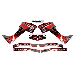 Funbikes Ranger Mini Quad V2 Red 3m Sticker Kit