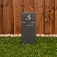 Memorial Stake - Small Slate with Personalised Photo