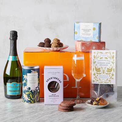 Chocolate Lover Christmas Hamper With Prosecco - One Hamper &pipe; Hamper Gifts Delivered By Post &pipe; UK