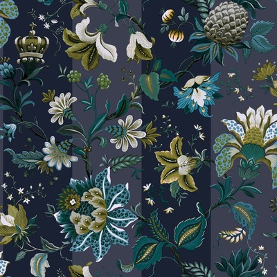 Paul Moneypenny Crown Jewels Wallpaper Navy Arthouse 922801