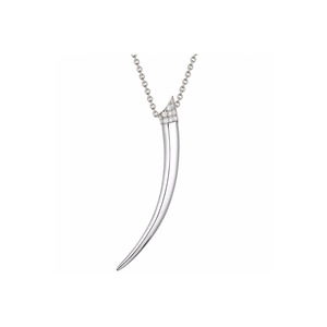 Shaun Leane Silver Diamond Tusk Pendant Code Sa027sswhnos
